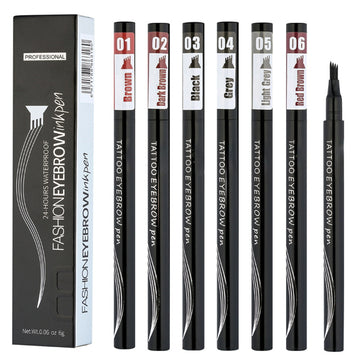 rayon à sourcils à quatre pointes 6 g 11,5x2cm 6 couleurs Facile à appliquer Résistant à l'eau et aux bavures Couleur longue tenue